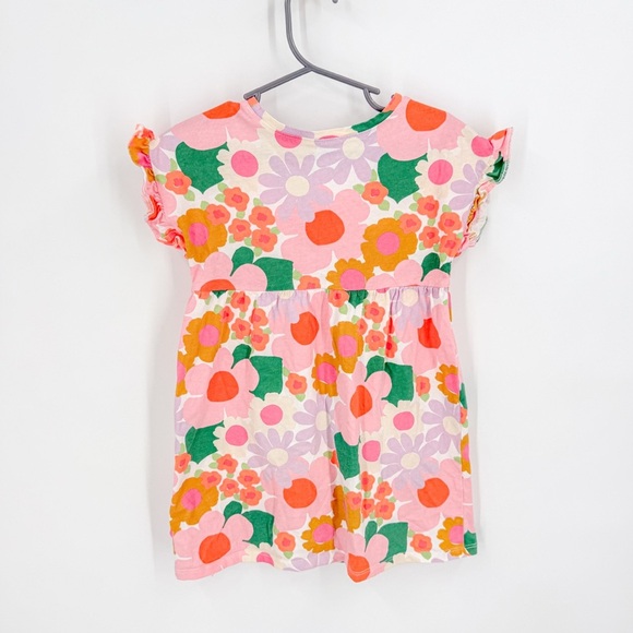 Old Navy Orange Pink Sundress Flutter Sleeve Casual - Picture 4 of 4